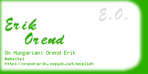 erik orend business card